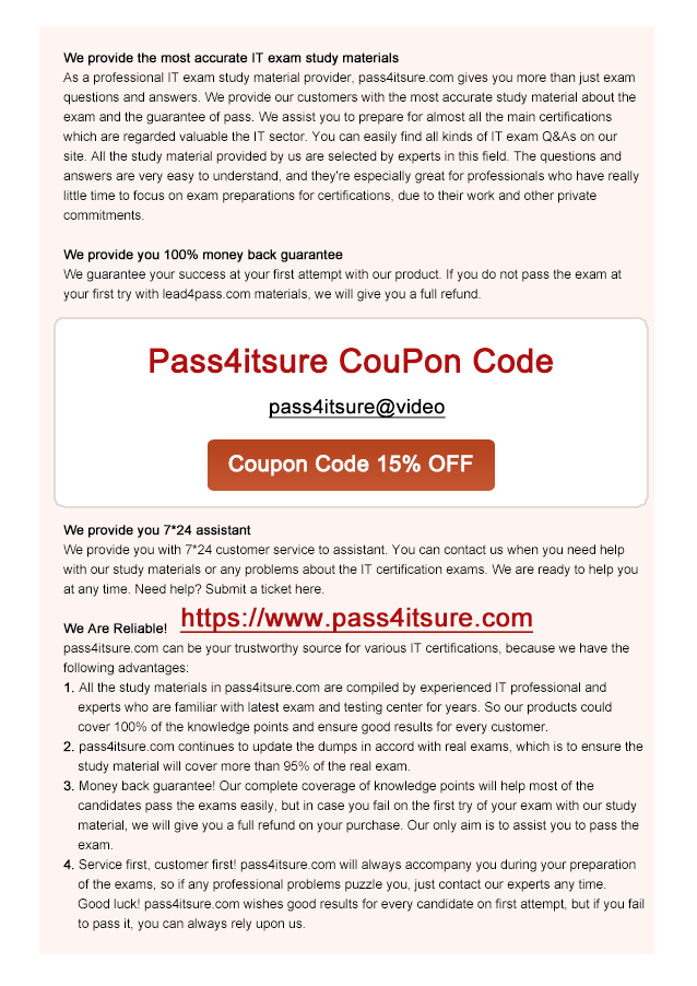 pass4itsure 70-705 coupon
